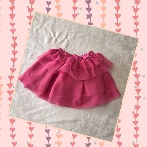Girls Children’s Place Pink Tulle Ruffled Skirt Size 3T